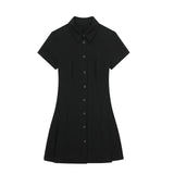 Spring Shirt Style Lapel Mini Dress 2674870-Outfit