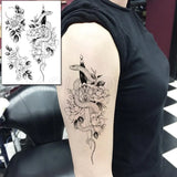 Waterproof Temporary Tattoo Sticker Pirate Ship Skull Flag Tatoo Water Transfer Fake Tatoo Flash Tatto Woman Man Kid 14.8*21