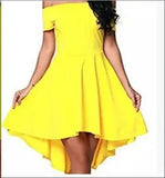 Off-shoulder Sleeve Large Swing Dovetail Color