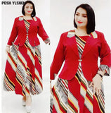 Two Piece Coat Dress Set African Dresses For Women XL-6XL Plus Size Clothing Dashiki Robe Femme Party African Clothes-Outfit