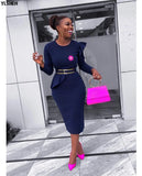Style Dresses For Women 2023 Africa Clothing Summer Elegant Ankara Dresses Super Elastic Fashion African Dress For Lady-Outfit