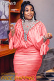 Two Piece Set Africa Clothing African Clothes Plus Size African Dresses for Women 2023 Summer Outfits Bead Mesh Fold Skirt Set-Outfit