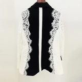 2025 New Star Fashion Repair A Buckle Bump Color Lace Spliced Suit