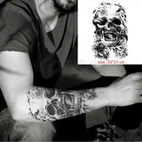 Waterproof Temporary Tattoo Sticker Pirate Ship Skull Flag Tatoo Water Transfer Fake Tatoo Flash Tatto Woman Man Kid 14.8*21