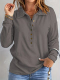 Woherb Color Sweater Women's Single Breasted Lapel Long Sleeve Loose Casual Bottom Jacket Autumn Winter New-Outfit