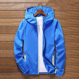Thin Bomber Jacket Autumn Casual Plus Size Windbreaker Jacket Ultra-Light Solid Zipper Packable Slim Fit Outwear Coat