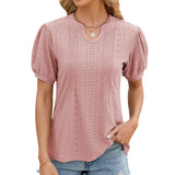 / Summer 2024 New V-Neck Solid Color Hit A Short-Sleeved Loose T-Shirt Jacket Women-Outfit