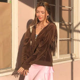 Female Sweatshirt Harajuku Oversized Hoodies 90s Vintage Women E-girl Gothic Clothes Streetwear Autumn Zip Up Coat