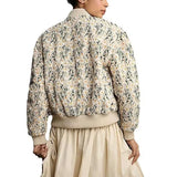 Autumn And Winter Dais Dais Dais Printing And Dye Pocket Zipper Short Flight Jacket Cotton Clothes Women
