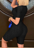 Front Zip Up Waffle Sexy Bodycon