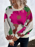 Autumn And Winter Round Collar Long Sleeve Knitted Fashion Tie With A Casual Jacket Sweater