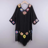 Dress For Summer The Beach Cover Up 2021 Bathroom Outlet Ins Web Languid Lazy Flower Smock Print Polyester Swimsuit