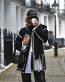 Women's Clothing 2025 Autumn And Winter New Fashion Wool Coat Thick Loose With Scarf Tid