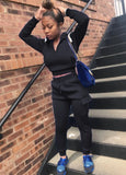 Casual Zipper Long Sleeve Hoodies and Sweatpants 2 Piece