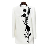 Early Autumn New Star Fashion Heavy Industry Three-Dimensional Flowers Nails Long Sleeve