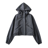 Hooded Storm Jacket Women's New Loose Casual Zipper Jacket In The Fall Of 2025