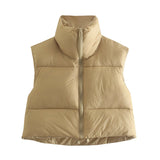 Color Women's Clothing 2025 Spring And Autumn 2025 New Cotton Vest Zippered Arma