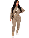 Winter Casual O-Neck Long Sleeves Solid Top And Pant 2 Piece
