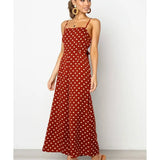 Backless Boho Bow-knot Dot Jumpsuits Homewear Women 2020 Summer Romper Beach Club Elegant Overalls