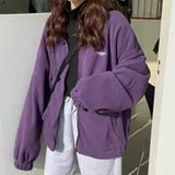 Hoodie Women Autumn Winter Fleece Oversized Sweatshirt Harajuku Bf Ulzzang Streetwear Loose Pockets Jacket Casual