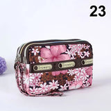 Handbag Vintage Flower Printed Waterproof Nylon Shoulder Messenger Bag Large Capacity Tote Bag Casual Picnic Travel