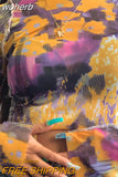 Graphic Print Green Mesh Sheer T-shirt Long Flare Sleeve Slim Crop Tops Sexy See Trough Women Tops Y2K Vintage Grunge-Outfit