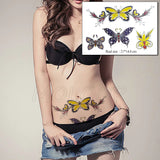Temporary Tattoo Stickers Sexy Rose Heart-shaped Wreath Fake Tatto Waterproof Tatoo Back Leg Arm Belly Big Size for Women