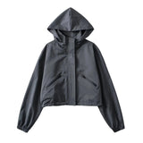 Hooded Storm Jacket Women's New Loose Casual Zipper Jacket In The Fall Of 2025