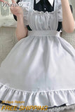 Black White Maid Costume Cute Maid Soft Girl Female Lolita Dresses Japanese Sexy Cat Female Uniform Suit-Outfit