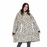 Print Hoodie Sweatshirt Women Fleece Christmas Oversized Hoodies Giant TV Blanket With Sleeves Loose Pullover Xmas