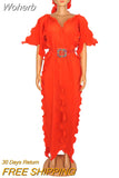 Colors African Dresses for Women Pleat Africa Dress African Clothes Fashion Long Maxi Evening Party Dress Robe Africaine Femme-Outfit
