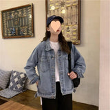 Woherb Style Denim Jacket Women's Versatile Comfort Fall 2024 New Simple Fashion Ins Fashion Jacket Jacket-Outfit