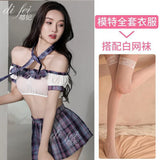 Night Swearing Underwear Pajamas Free From Female Students Wearing JK Uniform Sailors Seduced Hot Characters To Dress Up Pure