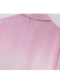 2023 Women Summer Satin Shirts Blouses Tops Fashion Tie-dye Loose Female ELegant Street Top Clothing-Outfit