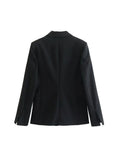 Women Casual Slim Blazers Suit Coats 2023 Autumn Solid All season Single Button Female Elegant Party OL Blazer Outerwear-Outfit