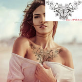 Temporary Tattoo Sticker Totem Flower Arrow Color Sexy Chest Back Fake Tatoo Waterproof Flash Tatto Body Art for Woman