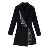 And Winter New Bright Tassel Decoration Suit Outer Suit Jumpsuit 9878058-Outfit