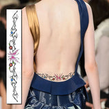Waist Waterproof Temporary Tattoo Sticker Big Morning Glory Flower Plant Art Fake Tatoo Water Transfer Tatto for Women
