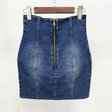 New Star Fashion Washing Denim Bag Hip High Waist Skirt Mini