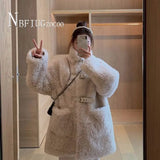 Winter Thick Imitation Lambswool Women Coat Warm Plus Size Female