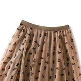 Swing Splicing Yarn Dress Lint Lint Half Dress Woman 2025 Spring Splicing Mesh Yarn Skirt