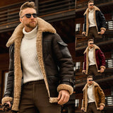 Men's Coat Winter Large Size Warm Composite Leather Jacket With Thick Fur Coat