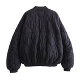Women's Autumn And Winter Fashion Loose Pilot Shoulder Wide Water Wash Cotton Coat