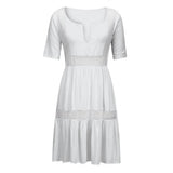 Summer Boho Dress V Neck Hollow Dress Short Sleeve Party Beach Sundress dresses woman party night summer dresses