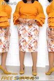 Size African Dresses For Women Dashiki Print African Clothes Ankara Dresses Elegant Ladies Dress Clothing Robe Africaine-Outfit