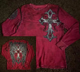 Men's Men's Day Vintage Angel Round-Neck Long Sleeve T-Shirt T-Shirt T-Shirt T-Shirt With Long-Sleeved