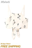 2023 Women Summer Camis Tank Tops Fashion Sweet Floral Embroidery Bandage Female Elegant Street Short Top Clothing-Outfit