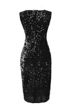 Popular Nightclub Sexy Dress Dress Irregular Sequin Forked Dress-Outfit