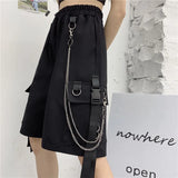 Cargo Shorts Women Large Pocket Harajuku Japan Shorts Girl Couple Korean Ulzzang Trendy Street Summer Hip Hop Shorts