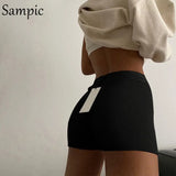 Casual Fashion White Black High Waist Women Knitted Biker Bodycon Shorts Summer Cotton Sweat Mini Sexy Shorts